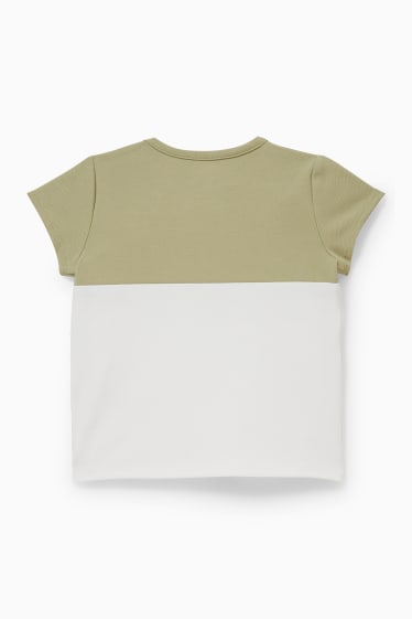 Bebeluși - Regele Leu - tricou cu mânecă scurtă bebeluși - alb / verde