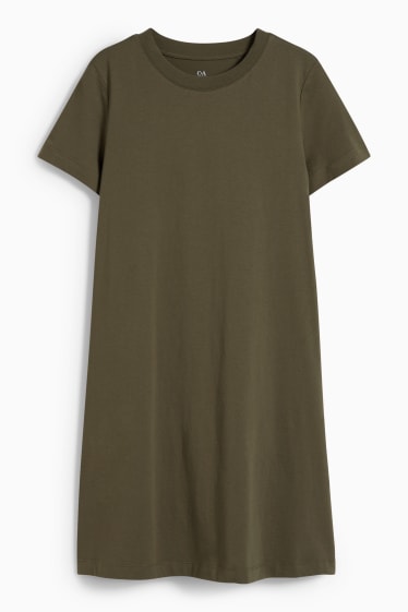 Damen - T-Shirt-Kleid - grün