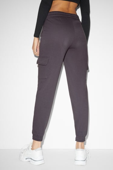 Femmes - CLOCKHOUSE - pantalon de jogging cargo - gris foncé