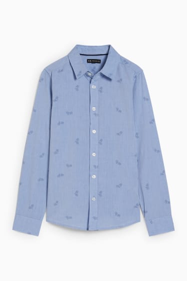 Enfants - Chemise - à motif - bleu clair