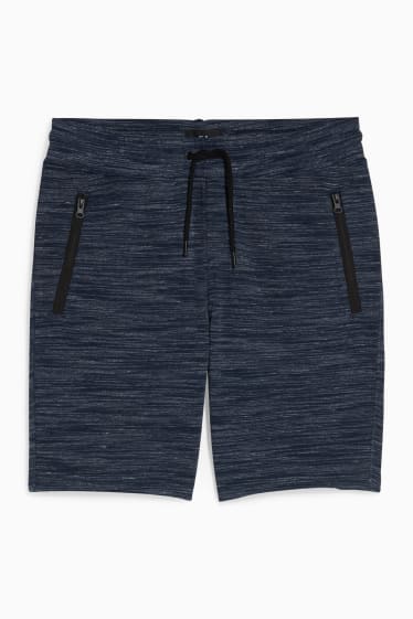 Home - Pantalons curts de xandall - blau fosc jaspiat