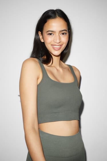 Teens & young adults - CLOCKHOUSE - crop top - green