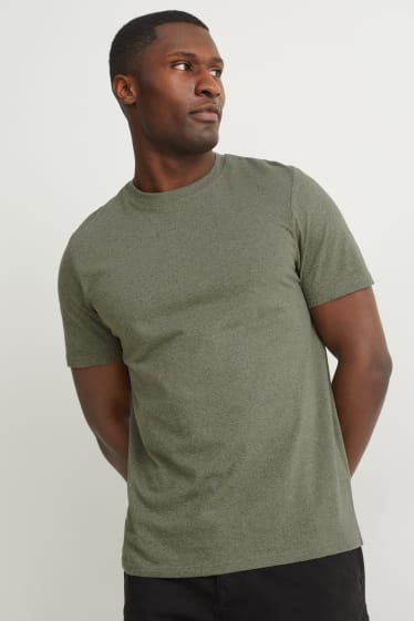 Hommes - T-shirt - vert chiné