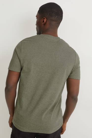 Hommes - T-shirt - vert chiné