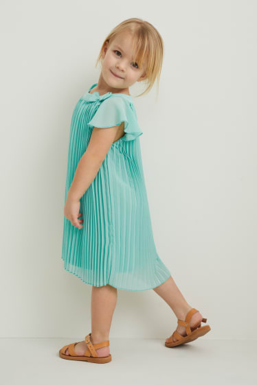 Kinder - Plissee-Kleid - mintgrün