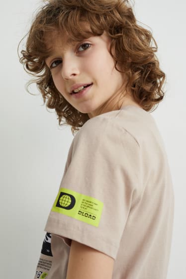 Kinderen - Set van 2 - T-shirt - beige