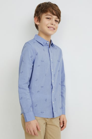 Enfants - Chemise - à motif - bleu clair