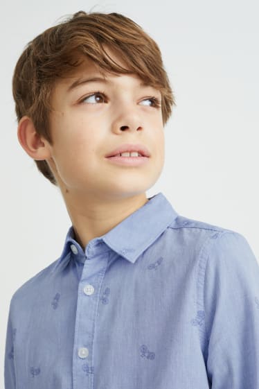 Enfants - Chemise - à motif - bleu clair