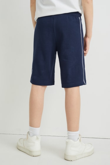 Enfants - Lot de 2 - shorts en molleton - bleu foncé