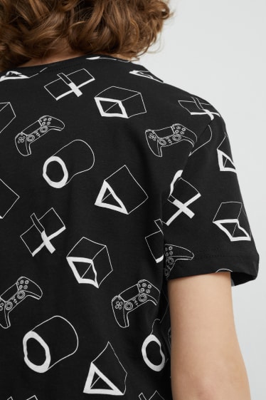 Enfants garçons - Lot de 2 - PlayStation - t-shirt - bleu / noir