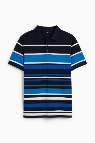 Uomo - Polo - a righe - blu scuro