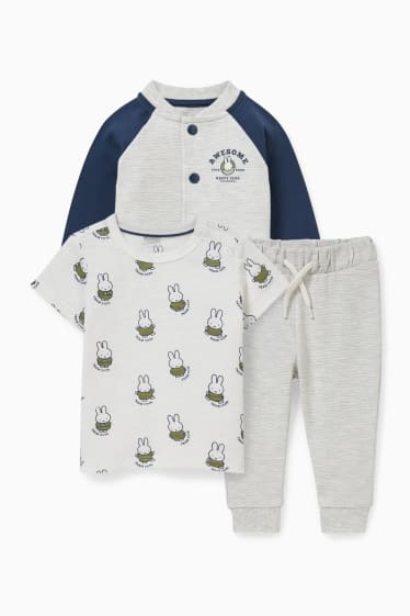 Babys - Miffy - Baby-Outfit - 3 teilig - dunkelblau / weiss