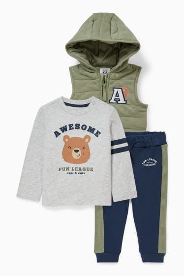 Baby Jungen - Baby-Outfit - 3 teilig - grün