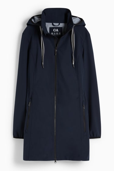 Women - Softshell jacket with hood - dark blue