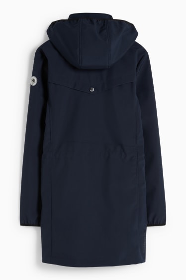 Women - Softshell jacket with hood - dark blue