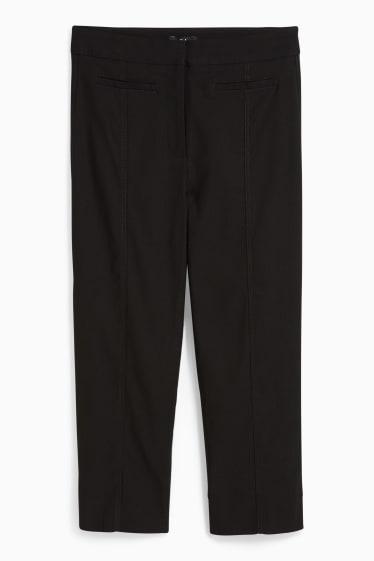 Damen - Stoffhose - High Waist - Cigarette Fit - schwarz