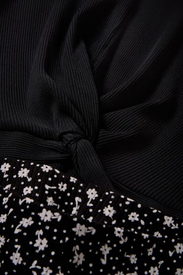 Nena - Conjunt - samarreta de màniga curta i leggins acampanats - 2 peces - negre