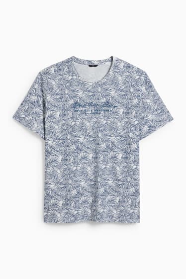Hommes - T-shirt - blanc / bleu