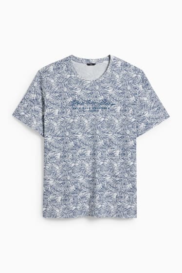 Men - T-shirt - white / blue