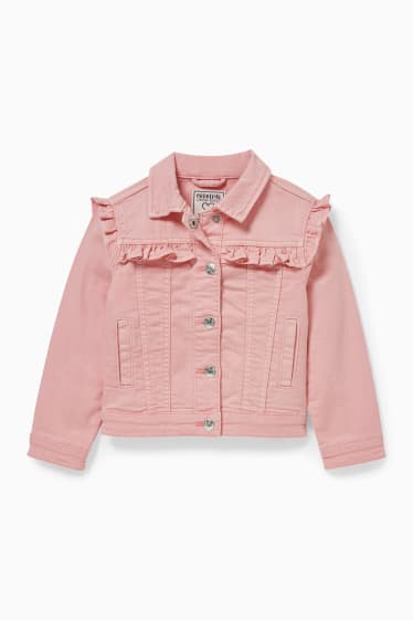 Enfants - Veste en jean - rose tendre