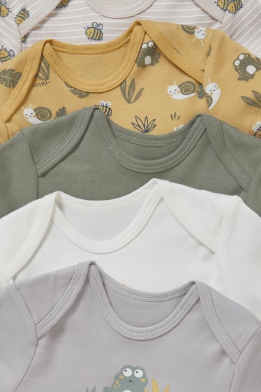 Unisex - Multipack 5er - Baby-Body - grün / grau