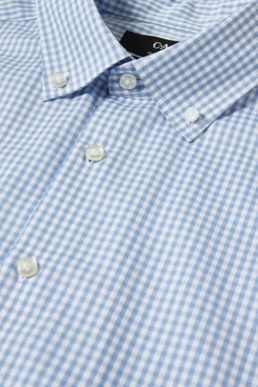 Uomo - Camicia business - slim fit - button down - facile da stirare - azzurro