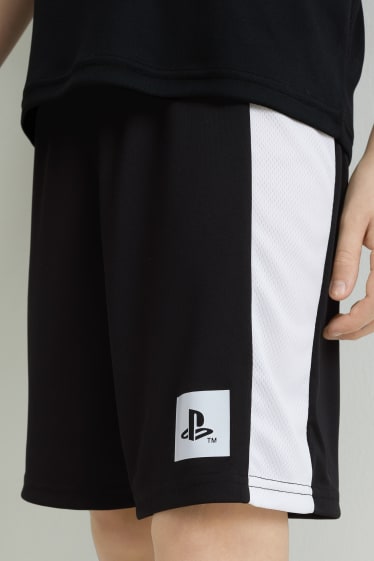 Kinderen: jongens - PlayStation - set - T-shirt en shorts - 2-delig - zwart