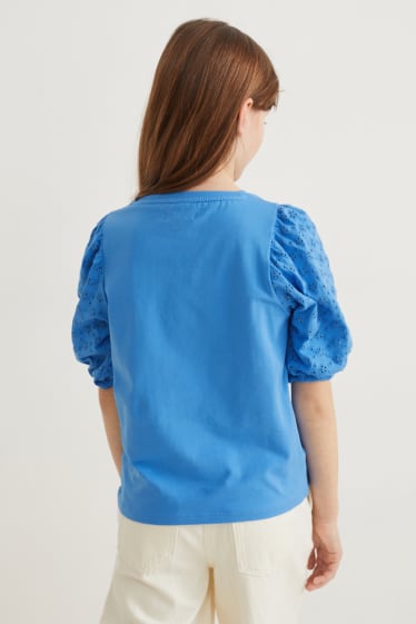 Kinder - Kurzarmshirt - blau