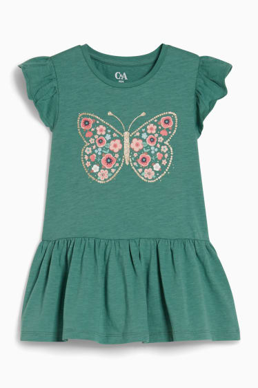 Bambine - Set - maglia a maniche corte, leggings e borsa - 3 pezzi - verde