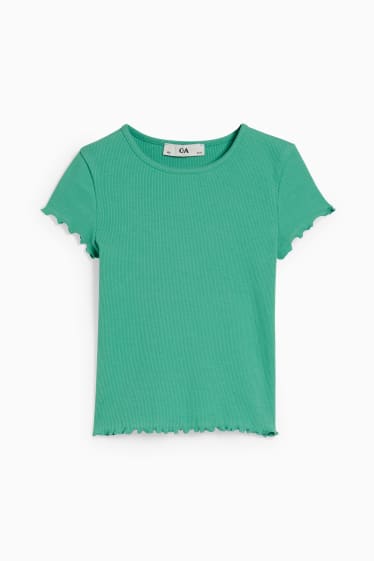 Bambine - Set - t-shirt e leggings svasati - 2 pezzi - verde