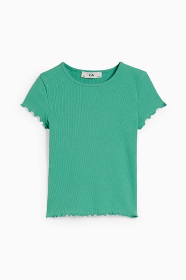 Children - Set - short sleeve T-shirt and flared leggings - 2 piece - green