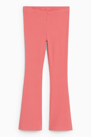 Bambine - Set - maglia a maniche corte e leggings svasati - 2 pezzi - fucsia