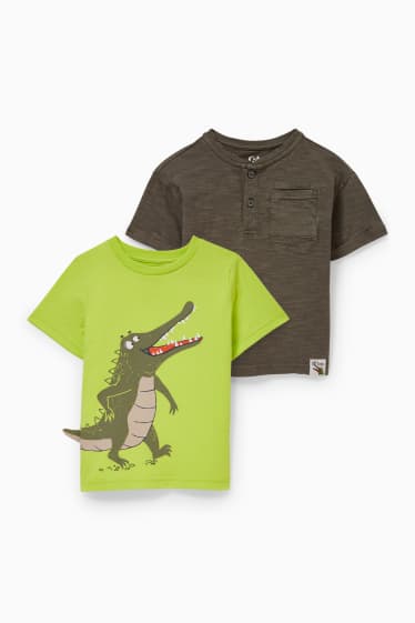 Enfants - Lot de 2 - T-shirts - vert clair