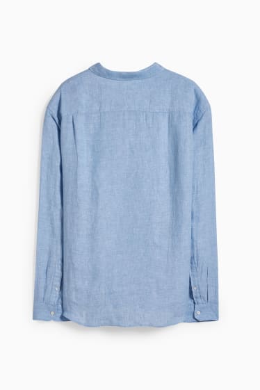Hombre - Camisa de lino - regular fit - kent - azul claro