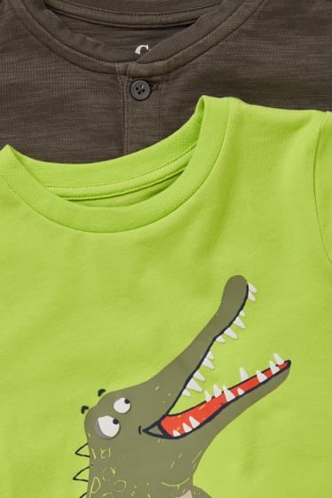 Kinderen - Set van 2 - T-shirt - lichtgroen