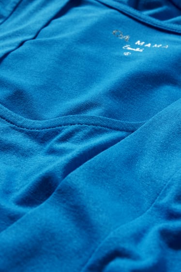 Donna - T-shirt per allattamento - blu