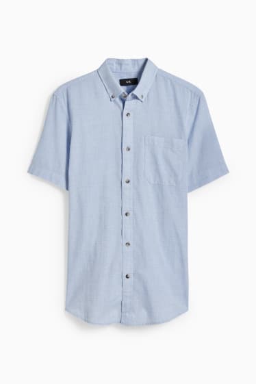 Heren - Overhemd - regular fit - button down - lichtblauw