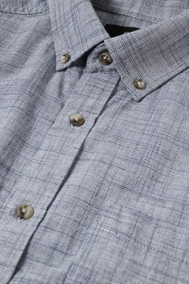 Pánské - Košile - regular fit - button-down - šedá