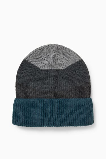 Men - CLOCKHOUSE - knitted hat - blue / gray