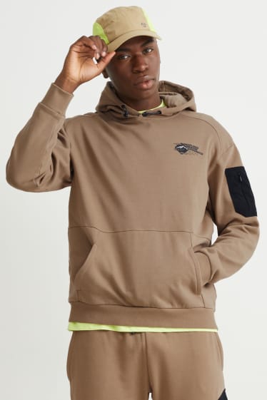 Hommes - Sweat à capuche - marron clair