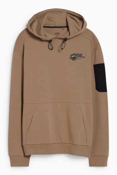 Hommes - Sweat à capuche - marron clair