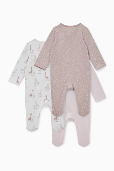 Neonati - Confezione da 3 - pigiama neonati - rosa