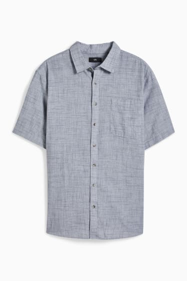 Uomo - Camicia - regular fit - collo all'italiana - grigio