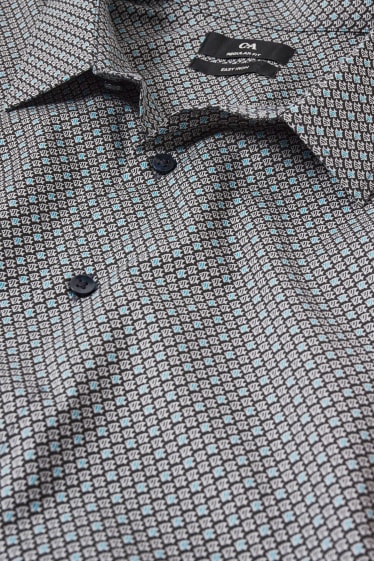 Heren - Overhemd - regular fit - kent - gemakkelijk te strijken - donkerblauw