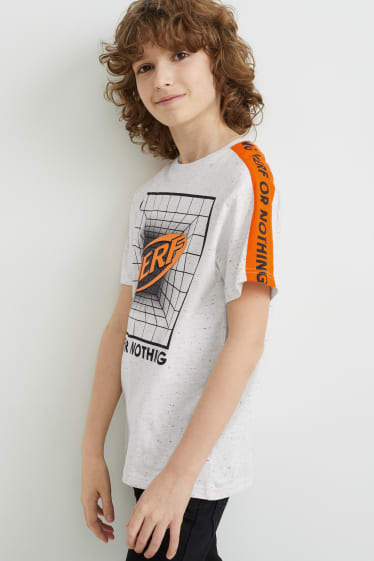 Children - NERF - short sleeve T-shirt - black / gray