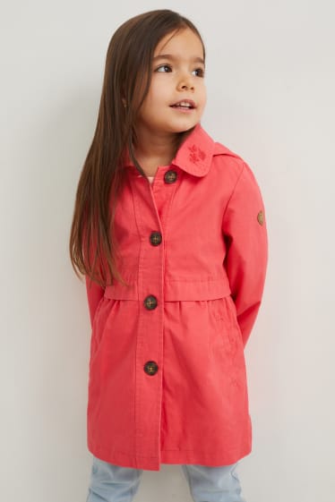Kinderen: meisjes - Jas met capuchon - fuchsiarood