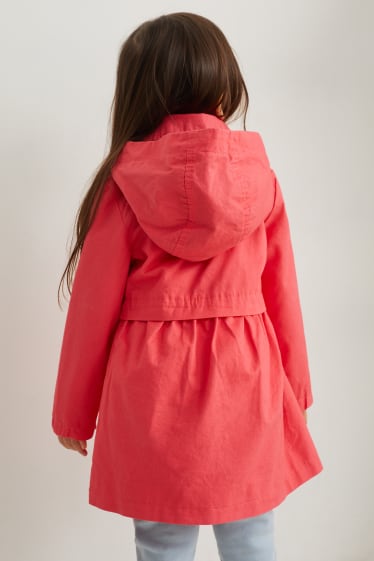 Kinderen: meisjes - Jas met capuchon - fuchsiarood