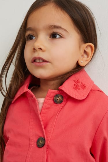 Kinderen: meisjes - Jas met capuchon - fuchsiarood