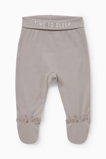 Unisex - Erstlingsoutfit - 2 teilig - grau-braun
