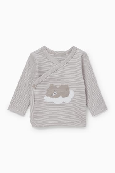 Unisex - Erstlingsoutfit - 2 teilig - grau-braun